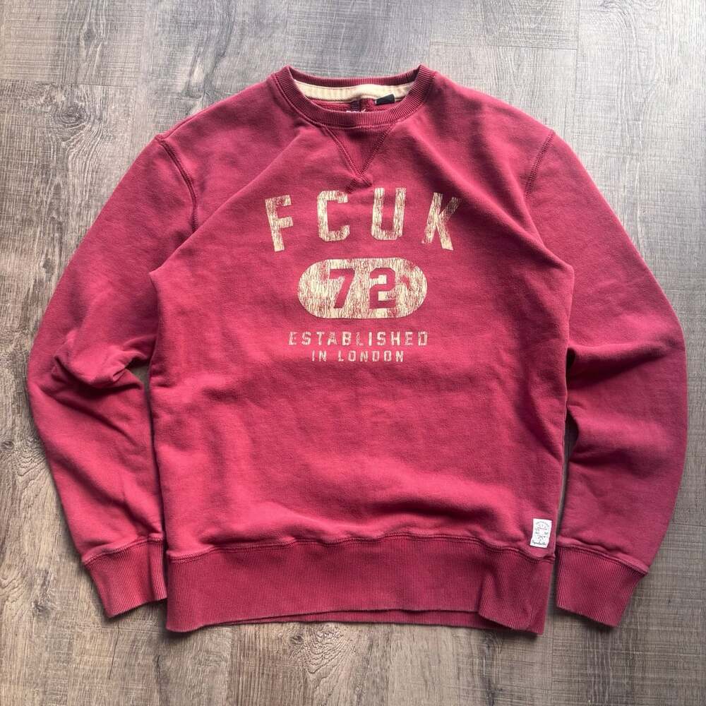 FCUK French connection Burgundy Crewneck